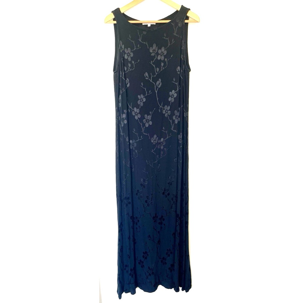 Vintage 90s Spencer Alexis Floral Brocade Maxi Dress Sz M Whimsigoth Y2K Witchy